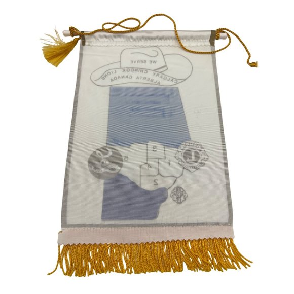 1987 / 1988 Lions Club International Banner Calgary Chinook Alberty Canada - Picture 4 of 4